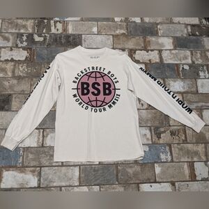 Backstreet Boys Medium Concert Long Sleeve 2019 World Tour MMXIX Cream